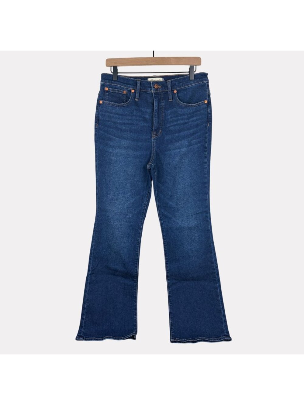 Madewell Skinny Flare Jeans Womens 30P Petite Blue Five Pocket Zip Fly Button
